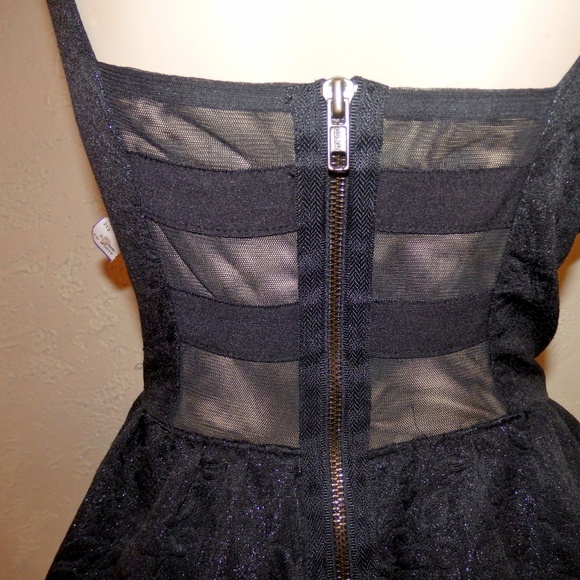 Princess Vera Wang Black Sparkle Mini Dress - Picture 4 of 6